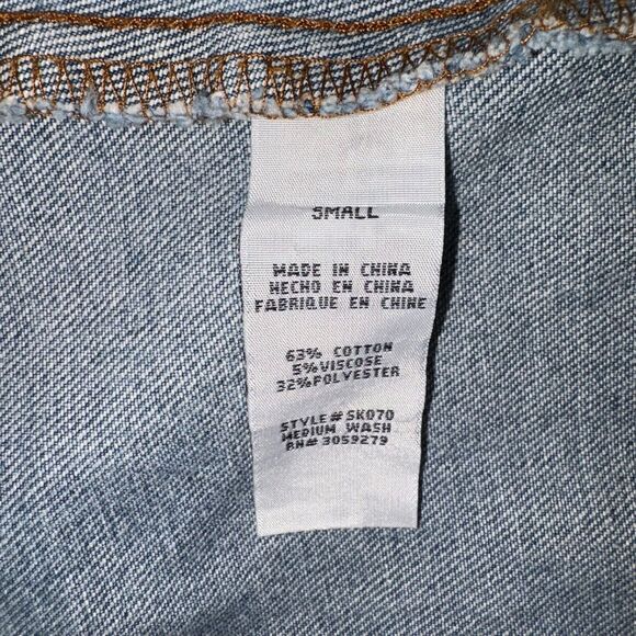 Altar'd State Size Small Denim Skirt/Full Zip/Front Zip/MediumWash/Mini/Festival - Picture 4 of 5